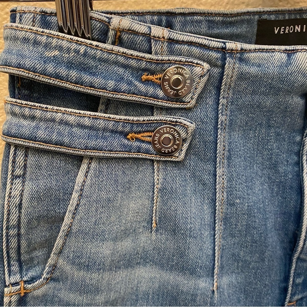 VERONICA BEARD Blue Beverly Skinny Flare High Rise Jeans Size 26 - Picture 3 of 9